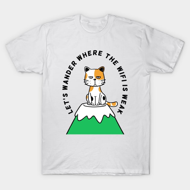 Mountain Cat T-Shirt by Onefacecat